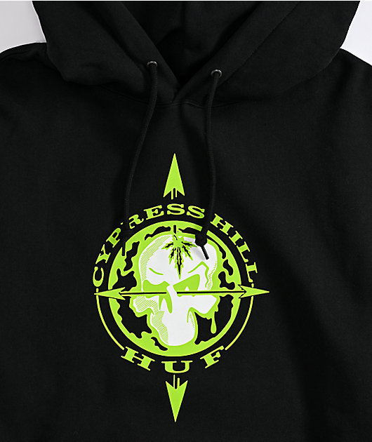 HUF x Cypress Hill Compass Black Hoodie