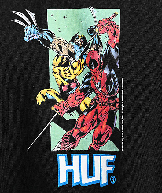 ◆HUF◆HUF x Deadpool Brooding 半袖Tシャツ Black 送料込 HUF x Deadpool Brooding Black T-Shirt at Coquitlam Centre in