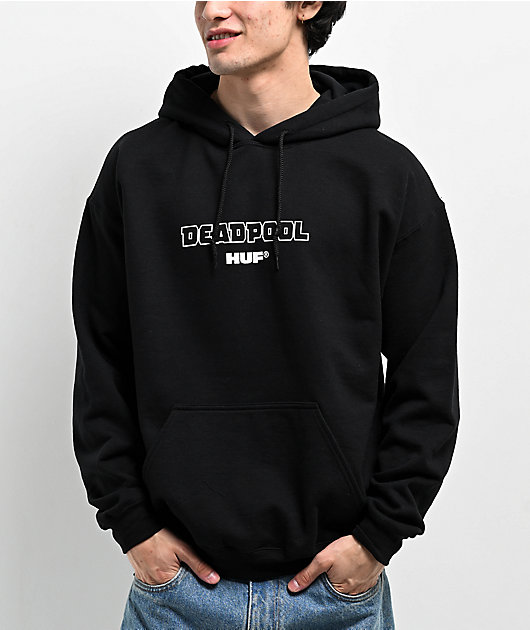 HUF x Deadpool Slasher Black Hoodie Zumiez