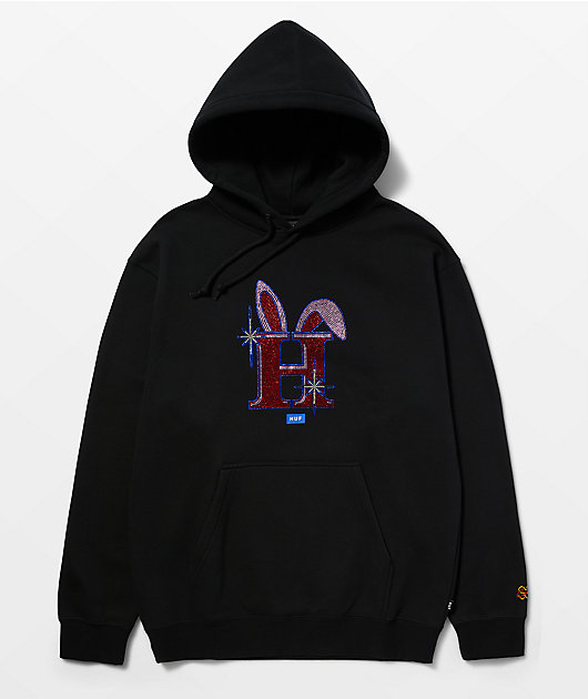 HUF x Freddie Gibbs Iced Out Black Hoodie | Zumiez