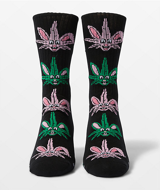 HUF x Freddie Gibbs Lucky Black Pink Green Crew Socks