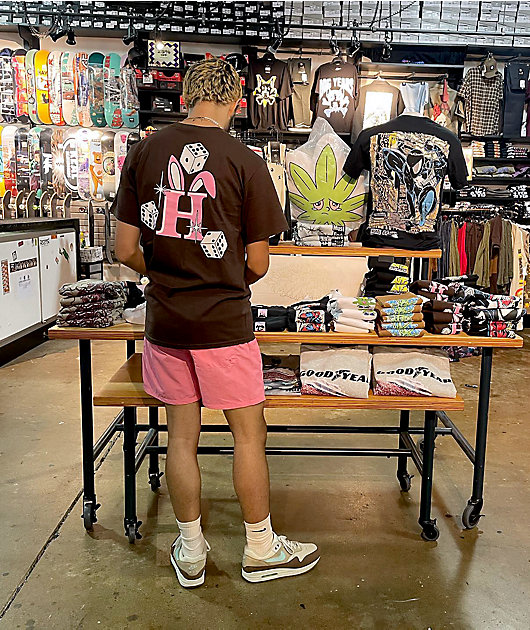 HUF x Freddie Gibbs Lucky Bones Brown T-Shirt | Zumiez