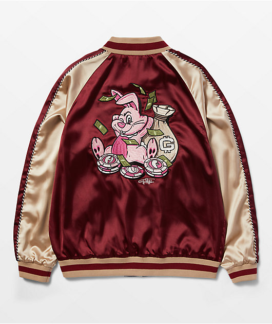 HUF x Freddie Gibbs Red & Black Reversible Souvenir Jacket | Zumiez 