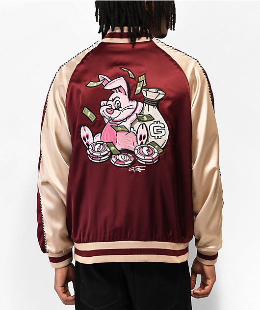 HUF x Freddie Gibbs Red & Black Reversible Souvenir Jacket | Zumiez 