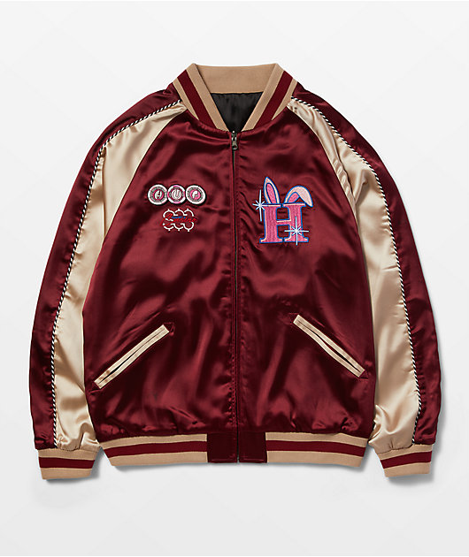 HUF x Freddie Gibbs Red & Black Reversible Souvenir Jacket | Zumiez