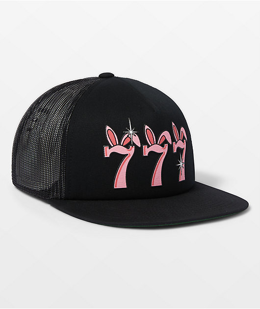 HUF x Freddie Gibbs Triple 7 Black Trucker Hat | Zumiez