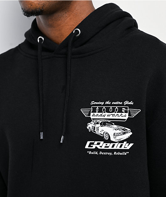 HUF x GReddy Body Works Black Hoodie