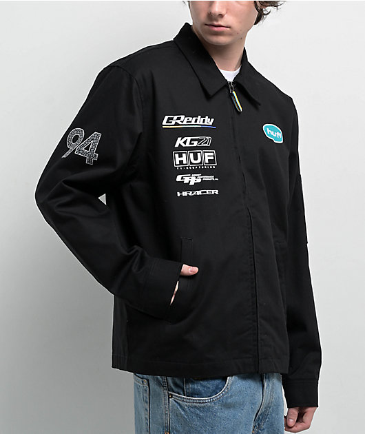 HUF x GReddy Formula Black Work Jacket | Zumiez