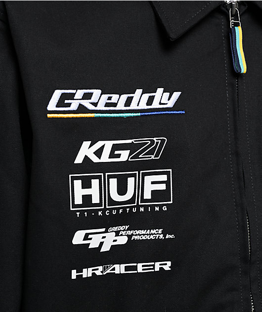 HUF x GReddy Formula Black Work Jacket | Zumiez