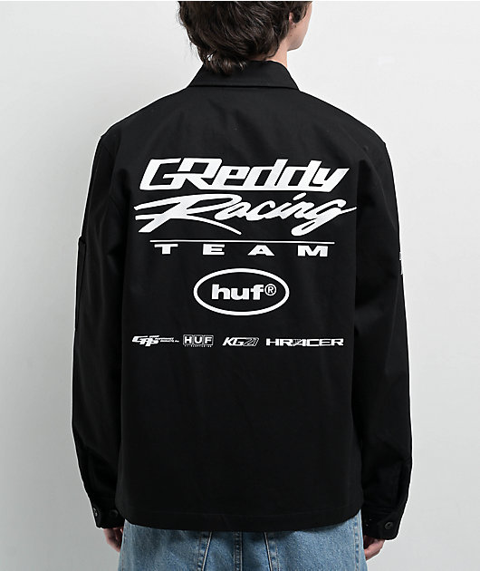 HUFのjacket HUF Moto Black & Green Jacket | Zumiez
