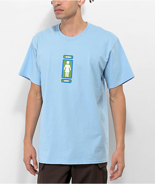 HUF x Girl Springwood Light Blue T Shirt Zumiez