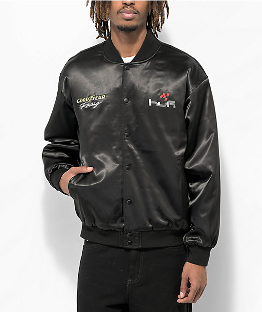 HUF x Goodyear Touring Black Satin Jacket