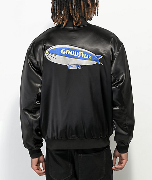 HUF x Goodyear Touring Black Satin Jacket | Zumiez