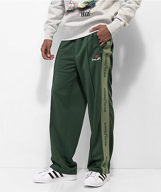 HUF x Goodyear Touring Green Track Pants Zumiez