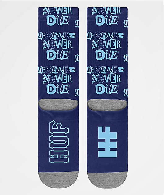 HUF x Harold Hunter Legends Never Die Navy Crew Socks