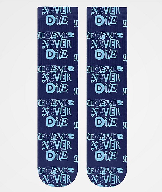 HUF x Harold Hunter Legends Never Die Navy Crew Socks