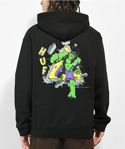 HUF x Hulk TT Sudadera con capucha negra