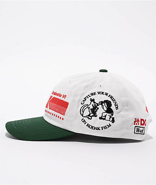 HUF x Kodak Film White & Green Snapback Hat | Zumiez