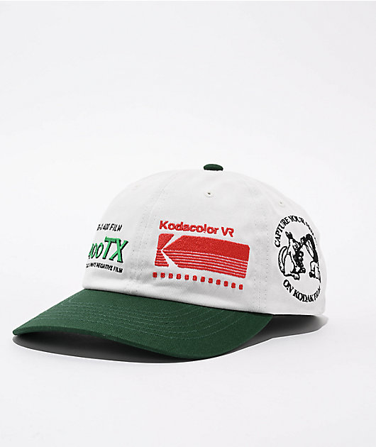 HUF x Kodak Film White & Green Snapback Hat | Zumiez