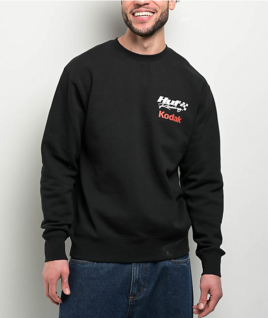 【HUF】HUF X KODAK RIDE THE LIGHTNING CREWNECK / スウェット HUF x Kodak Ride The Lightning Black Crewneck Sweatshirt