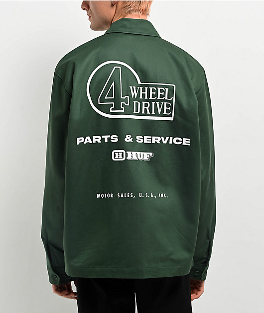 HUF x Land Cruiser Parts & Service Forest Green Jacket | Zumiez