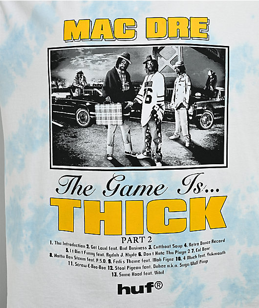 HUF x Mac Dre Game Is Thick Blue Tie Dye T-Shirt
