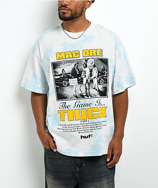 HUF x Mac Dre Game Is Thick Blue Tie Dye T-Shirt