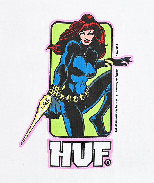 HUF x Marvel Avengers Collection | Widow Zumiez White T-Shirt Black