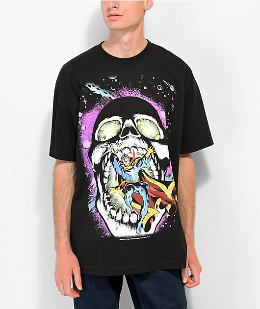 HUF x Marvel Avengers Strange Skull Black T-Shirt