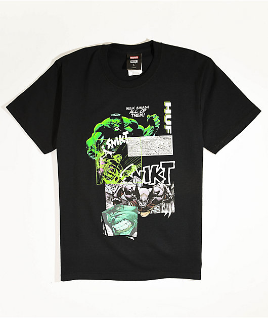 HUF x Marvel Kids Smash Up Black T-Shirt