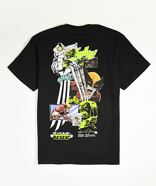HUF x Marvel Kids Smash Up Black T-Shirt | Zumiez