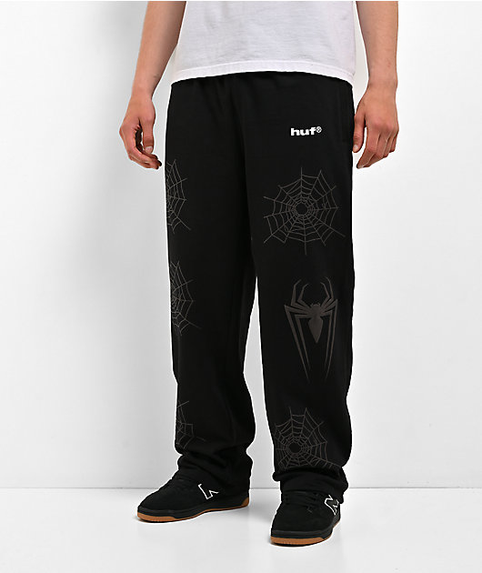 HUF x Marvel Spider-Man Black Sweatpants | Zumiez