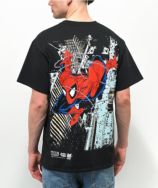 HUF x Marvel Spider-Man Black T-Shirt | Zumiez