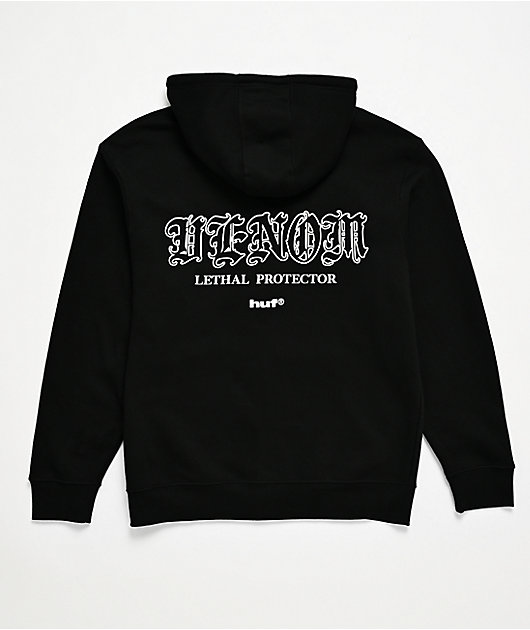 HUF x Marvel Spider-Man Symbiosis Black Zip Hoodie