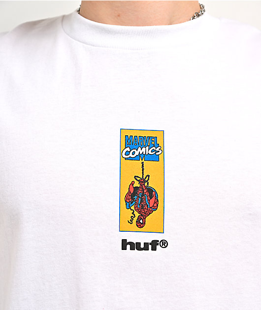 HUF x Marvel Spider-Man Upside Down White T-Shirt