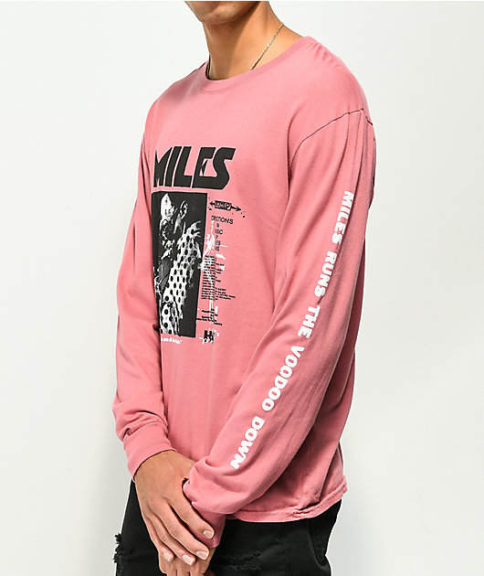 HUF x Miles Davis Voodoo Dusty Rose Washed Long Sleeve T-Shirt