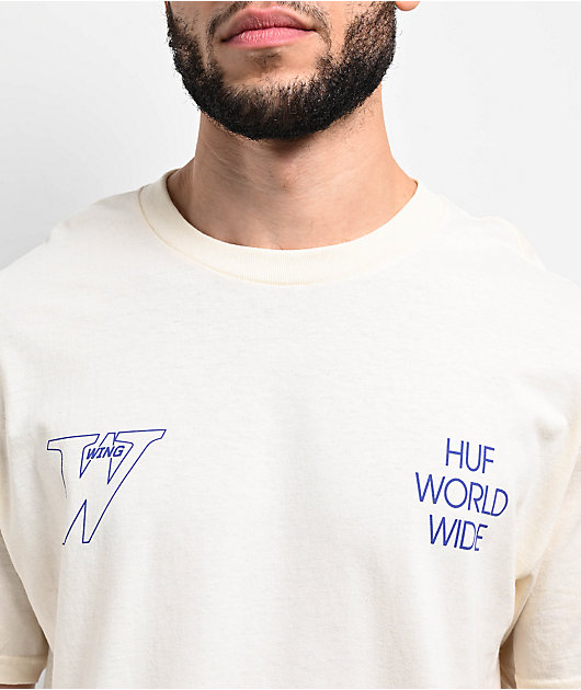 HUF x Mobile Suit Gundam Wing Heads Bone T-Shirt
