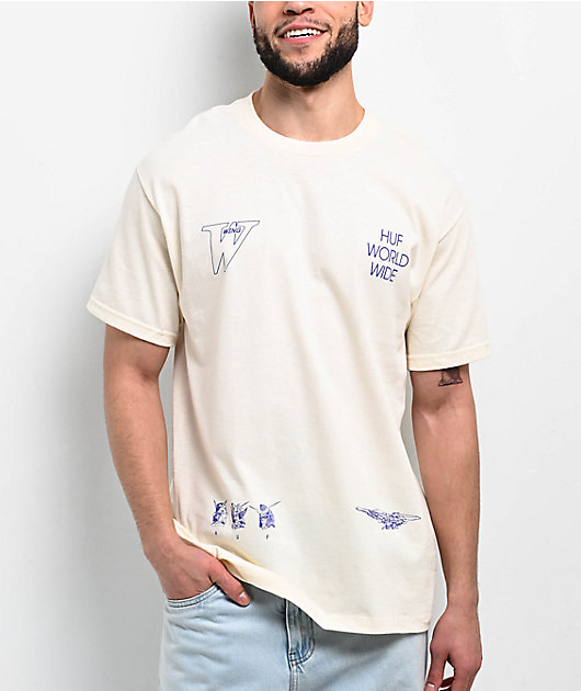 HUF x Mobile Suit Gundam Wing Heads Bone T-Shirt | Zumiez