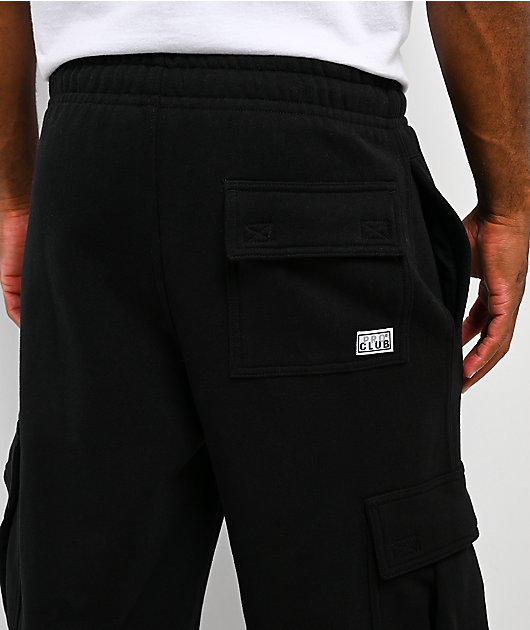 HUF x Pro Club Black Cargo Sweatpants