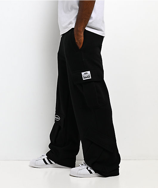 HUF x Pro Club Black Cargo Sweatpants
