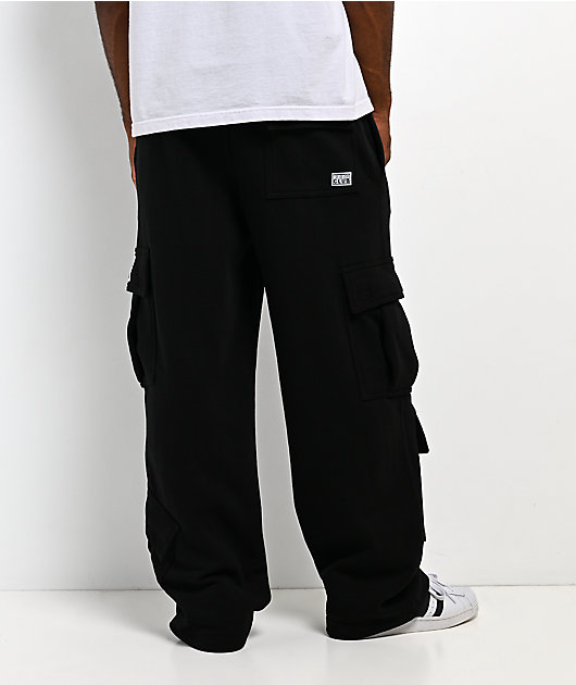 HUF x Pro Club Black Cargo Sweatpants