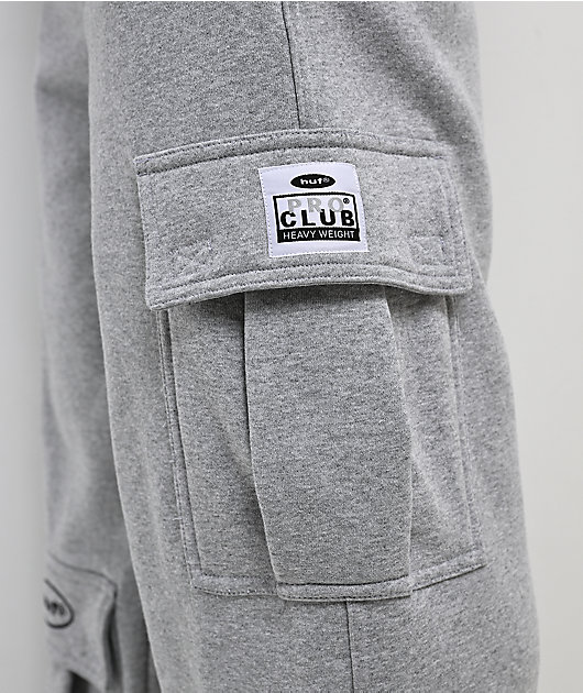 HUF x Pro Club Grey Cargo Sweatpants