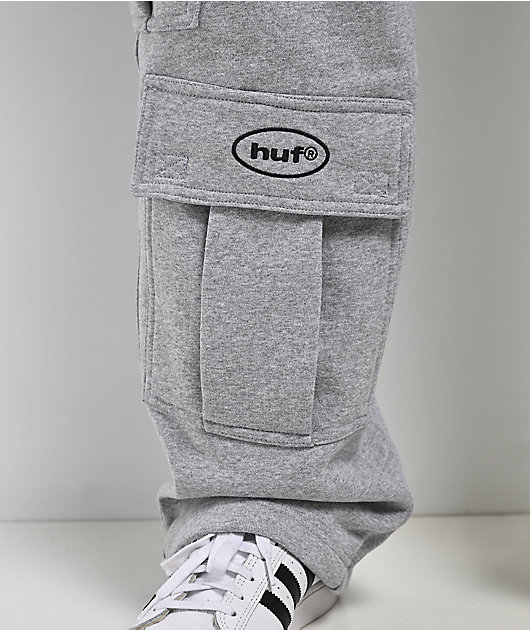 HUF x Pro Club Grey Cargo Sweatpants