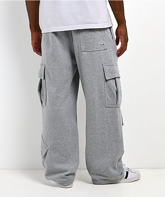 HUF x Pro Club Grey Cargo Sweatpants