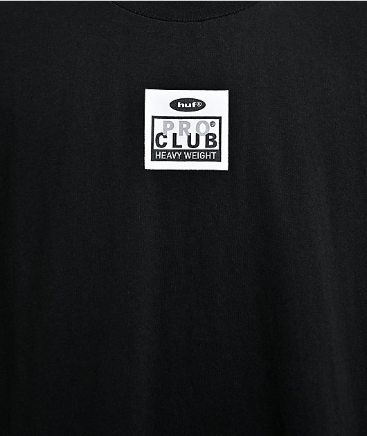HUF x Pro Club Heavyweight Black T-Shirt
