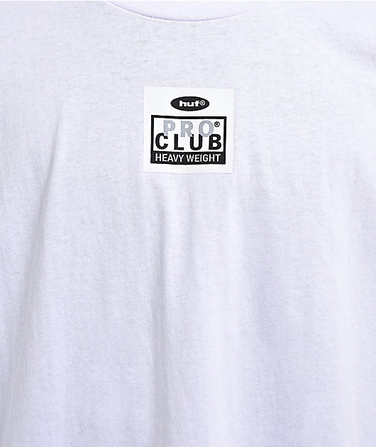 HUF x Pro Club Heavyweight White T-Shirt