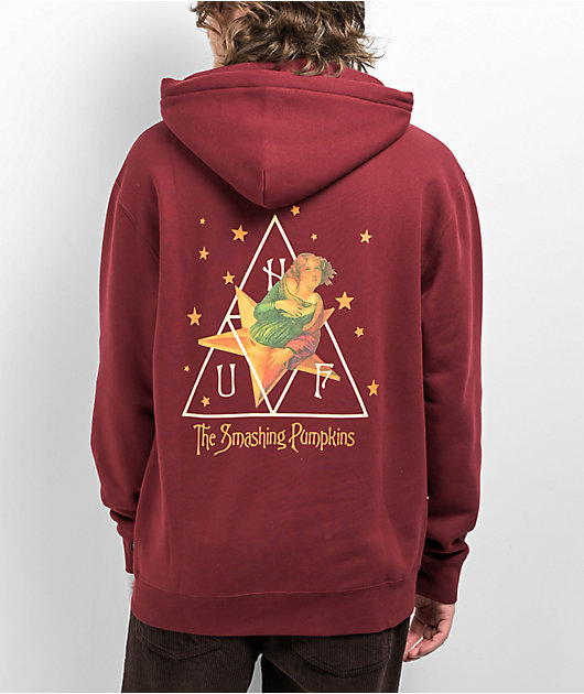 Huf burgundy shop hoodie