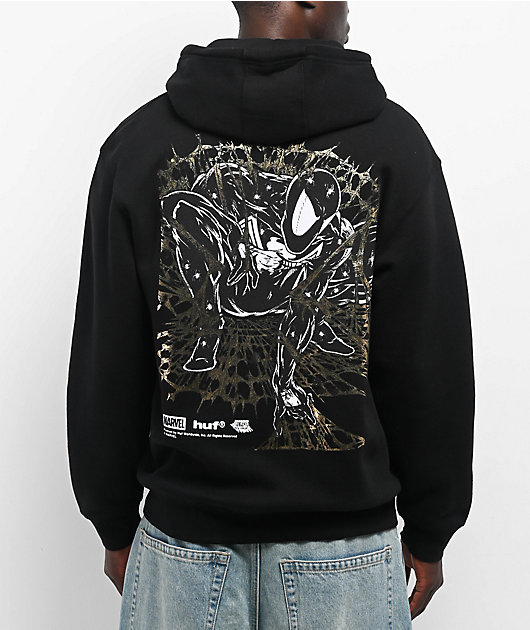 HUF x Spider-Man Arachknight Black Zip Hoodie | Zumiez