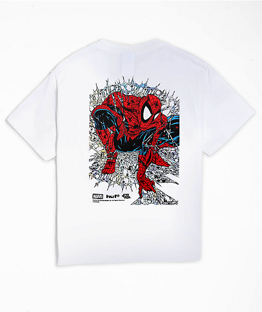 HUF x Spider-Man Kids Arachknight White T-Shirt | Zumiez