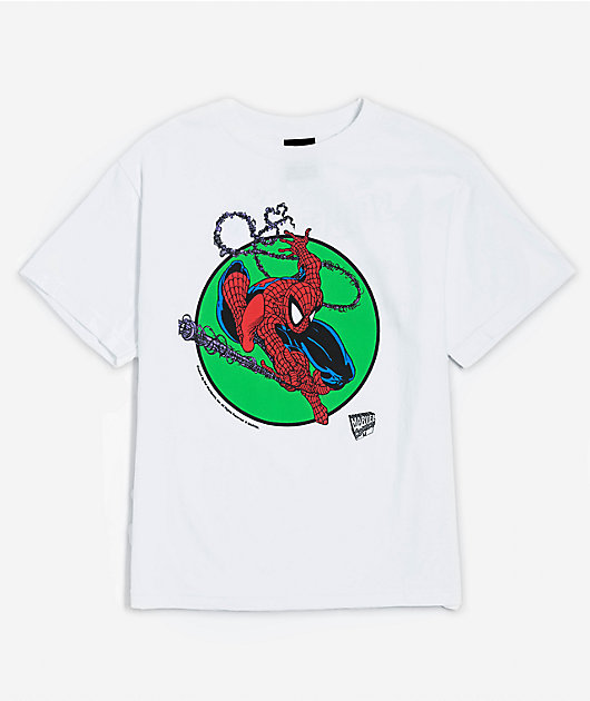 HUF x Spider-Man Kids Three Hundred White T-Shirt | Zumiez